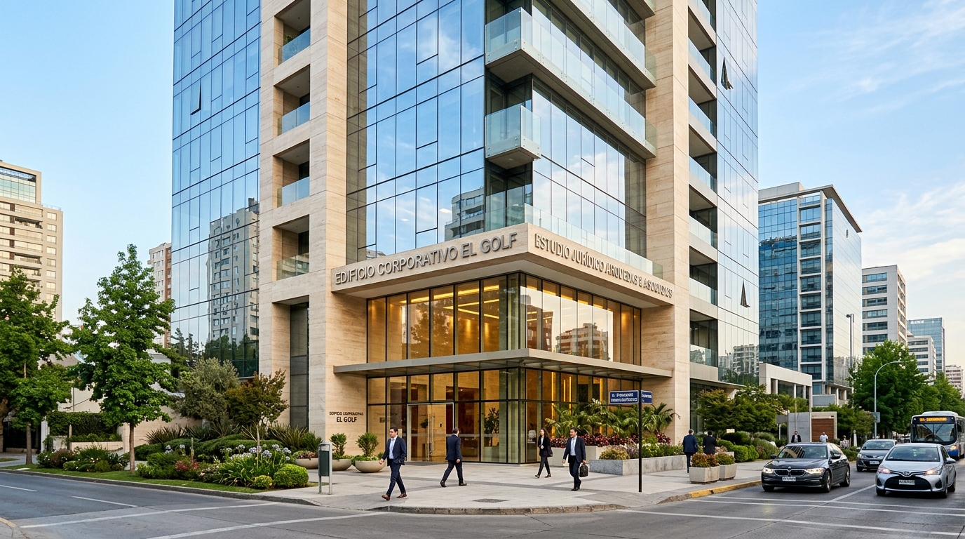 Edificio corporativo en El Golf, Las Condes, Santiago — Mesías Editor